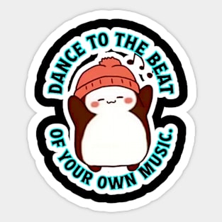 Groovenguin - Dance to the Beat of Your Own Music Sticker